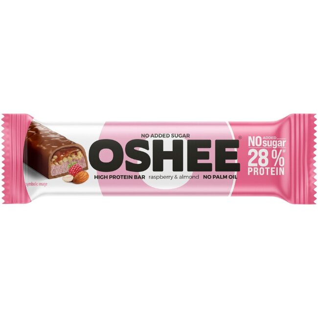 Протеиновый батончик OSHEE малина-миндаль 47 гр Протеиновый батончик OSHEE малина-миндаль 47 гр