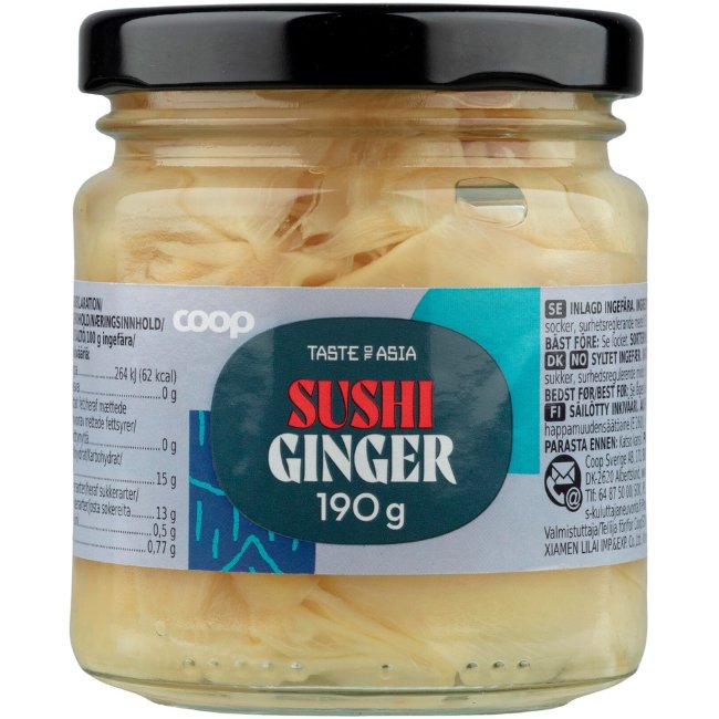 Маринованный имбирь Coop Taste of Asia 190 гр
