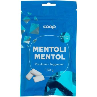Жевательная резинка с ксилитом с ментоловым вкусом Coop Mentol 130 гр