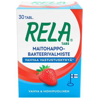 Mолочно-кислые бактерии со вкусом клубники Rela Tabs (жевательные таблетки) 30 таблеток Rela Mолочно-кислые бактерии со вкусом клубники Rela Tabs (жевательные таблетки) 30 таблеток Rela