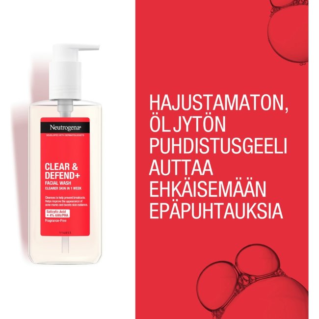 Очищающее средство для лица Neutrogena Clear&Defend+ 200 мл