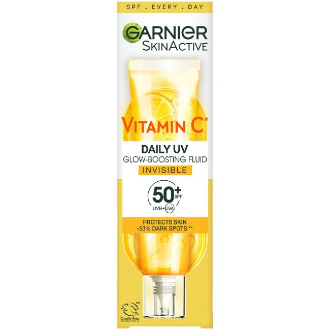 Невидимый увлажняющий солнцезащитный крем Garnier SkinActive Vitamin C* SPF50 для смуглой кожи 40 мл