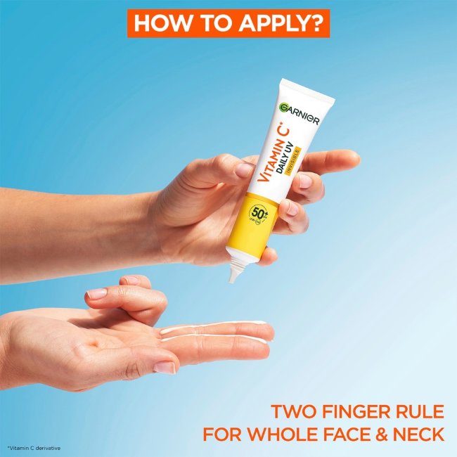 Невидимый увлажняющий солнцезащитный крем Garnier SkinActive Vitamin C* SPF50 для смуглой кожи 40 мл