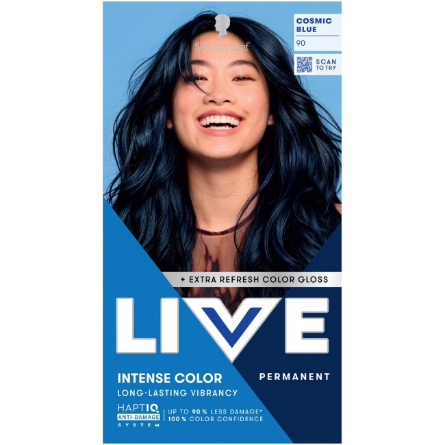 Перманентная краска для волос Schwarzkopf LIVE 90 Cosmic Blue