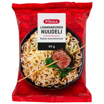 Лапша с мясом Pirkka 60 гр Лапша с мясом Pirkka 60 гр