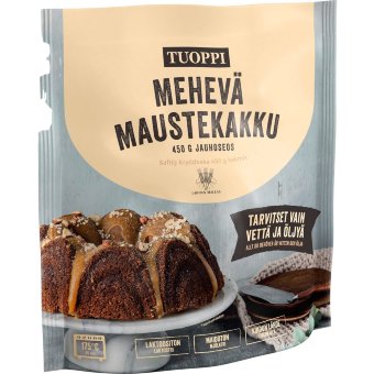 Мягкий пряный кекс Tuoppi 450 гр мучная смесь без лактозы