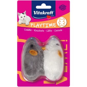 Игрушка для кошек Vitakraft мягкие мышки (уп 2 шт)
