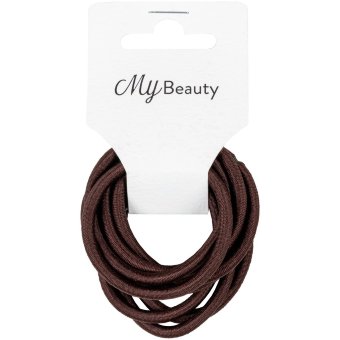 Резинка для волос My Beauty коричневая круглая 10 шт Резинка для волос My Beauty коричневая круглая 10 шт