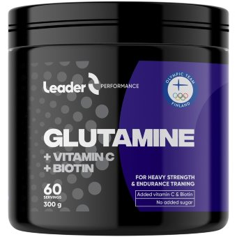 Leader Performance L-Glutamine + Vitamin C + Biotin спортивный напиток в порошке 300 г