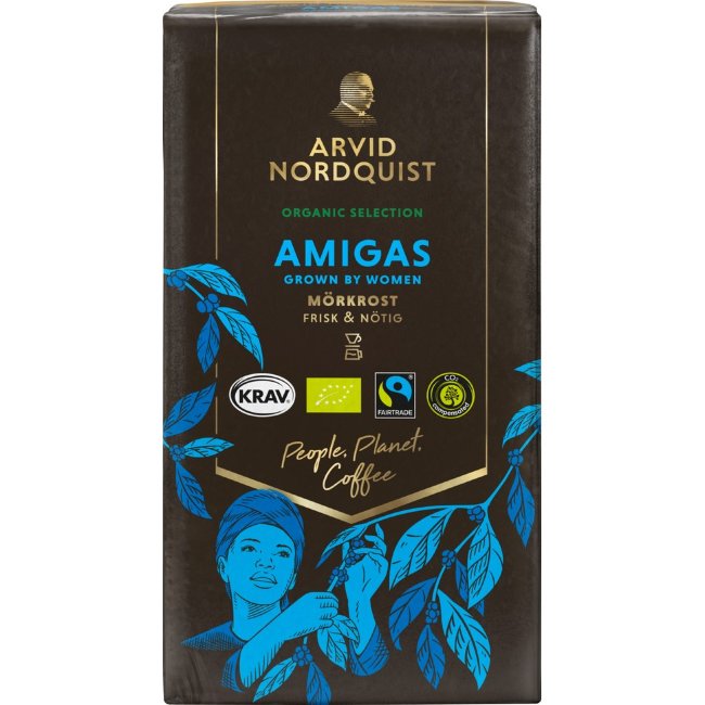 Кофе молотый Arvid Nordquist Amigas очень темной обжарки 450 гр