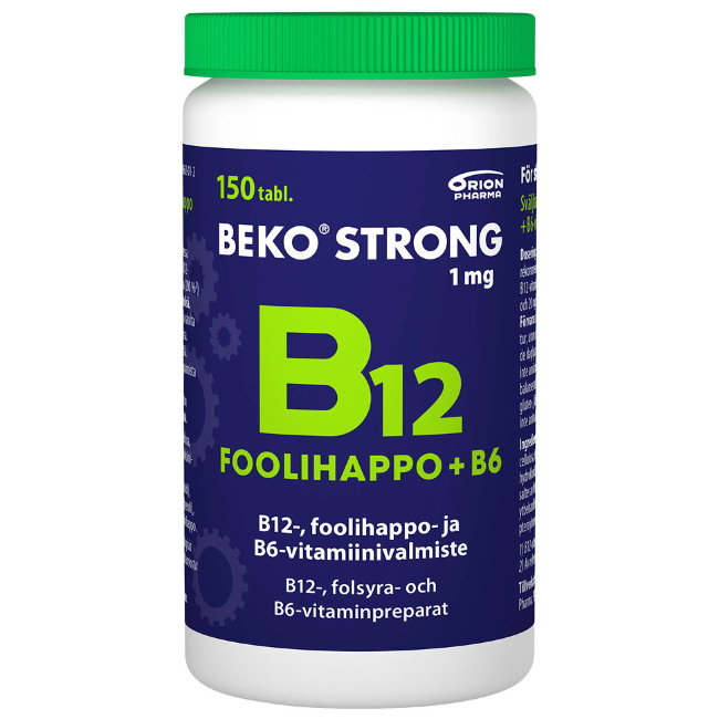 Витамин В12 усиленный с фолиевой кислотой + В6 Beko Strong 150 таб