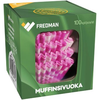 Бумажные формочки для кексов и маффинов Eskimo (бело-розовые) 100 шт Бумажные формочки для кексов и маффинов Eskimo (бело-розовые) 100 шт