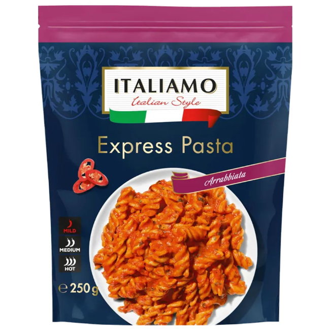 Экспрес- паста с чесноком и красным перцем чили ITALIAMO Arrabbiata 250 гр Экспрес- паста с чесноком и красным перцем чили ITALIAMO Arrabbiata 250 гр