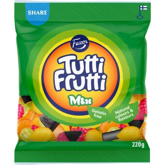 Фруктовые конфеты-микс Fazer Tutti Frutti 220 гр Фруктовые конфеты-микс Fazer Tutti Frutti 220 гр