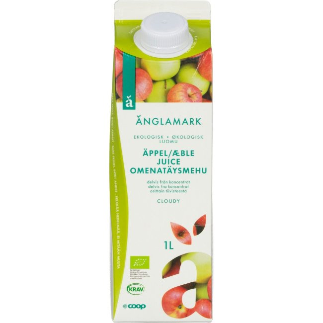 Сок яблочный Änglamark органический 1 л