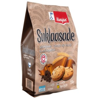 Овсяное печенье Vanajan с шоколадной крошкой 350 гр