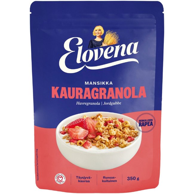 Гранола овсяная с клубникой Elovena 350 гр