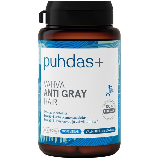 Витамины против седины Anti Gray Hair Puhdas+ Vahva 60 капсул Витамины против седины Anti Gray Hair Puhdas+ Vahva 60 капсул