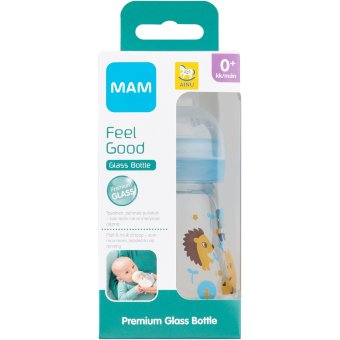 Стеклянная бутылочка для кормления Ainu Mam Feel Good 170 мл