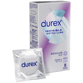 Презервативы Durex Invisible Extra Lube Regular Fit 8 шт Презервативы Durex Invisible Extra Lube Regular Fit 8 шт