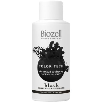 Оттеночный спрей для корней Biozell Color Tech Black 100 мл Оттеночный спрей для корней Biozell Color Tech Black 100 мл