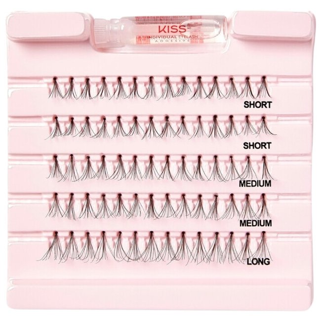 Комбинированные натуральные пучковые ресницы Kiss Looks So Natural 70 шт