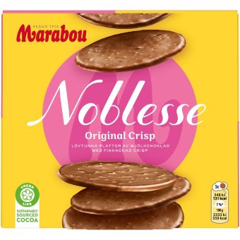 Шоколадные диски с кукурузными хлопьями Marabou Noblesse Original Crisp 150 гр Шоколадные диски с кукурузными хлопьями Marabou Noblesse Original Crisp 150 гр