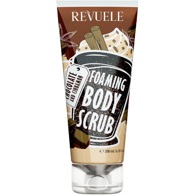 Пенный скраб для тела Revuele шоколад и корица 200 мл