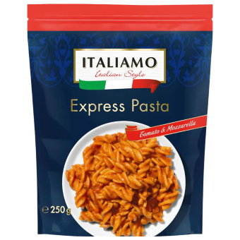 Экспрес- паста с томатами и сыром моцарелла ITALIAMO Tomato & Mozzarela 250 гр