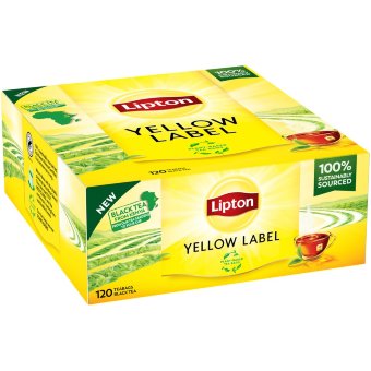 Чай черный пакетированный Lipton Yellow Label 120 шт/уп