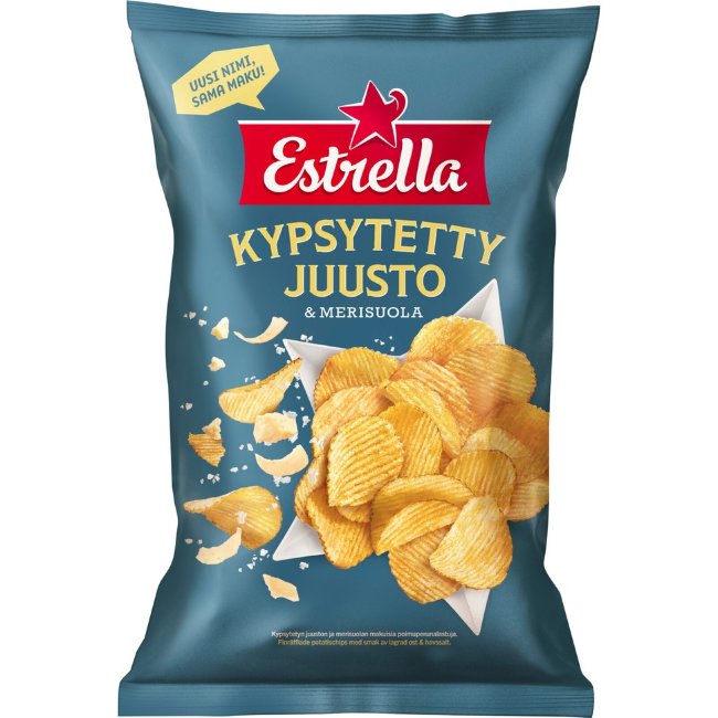 Чипсы Estrella с выдержанным сыром и морской солью 275 гр
