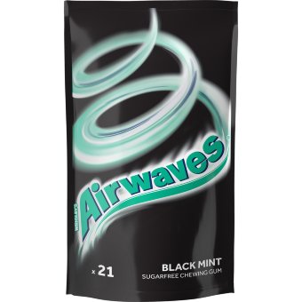 Мятная жевательная резинка Airwaves Black Mint 29 гр Мятная жевательная резинка Airwaves Black Mint 29 гр