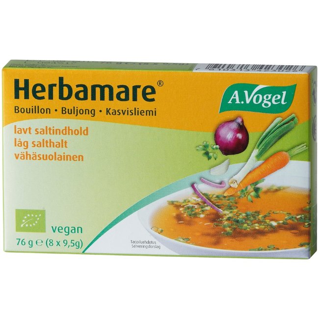 Овощной бульон Herbamare® (уп 8 шт) 76 гр малосольный