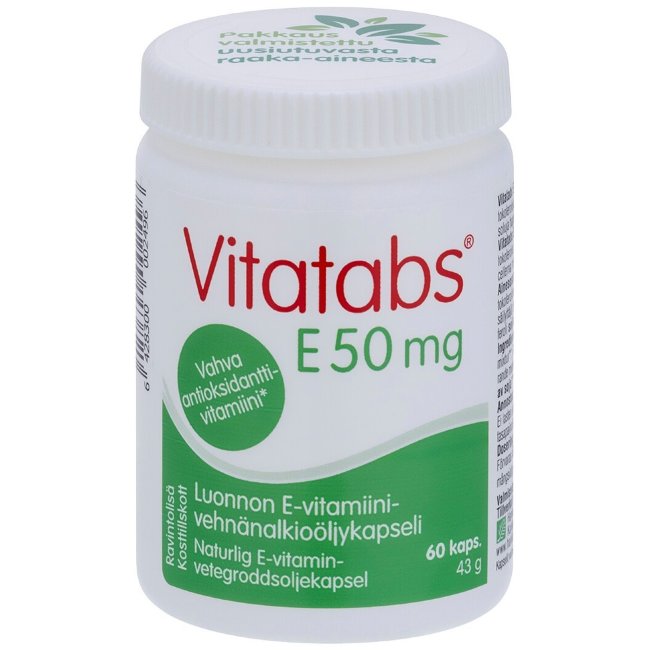 Витамины Vitatabs E-VITAMIINI 50 mg 60 капсул Hankintatukku