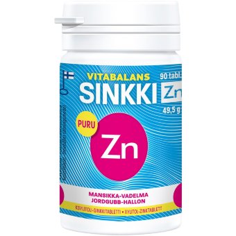 Витамины имуномодулирующие (для восполнения дефицита цинка) Vitabalans Sinkki Zn 15 мг 90 таблеток Витамины имуномодулирующие (для восполнения дефицита цинка) Vitabalans Sinkki Zn 15 мг 90 таблеток