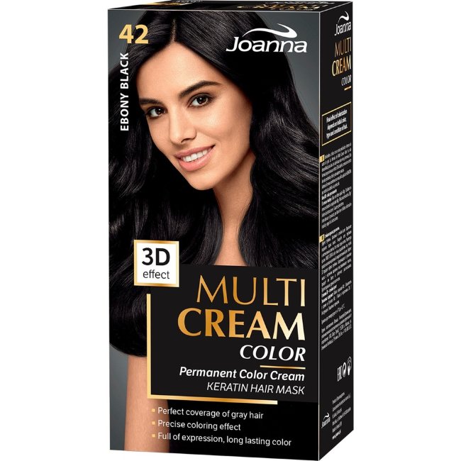 Крем-краска для волос Joanna Multi Cream перманентная 42 Ebony black Крем-краска для волос Joanna Multi Cream перманентная 42 Ebony black