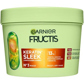 Маска для волос Garnier Fructis Keratin Sleek для пушистых волос 370 мл
