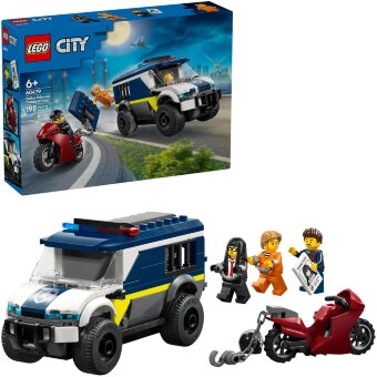 Игрушечный полицейский транспорт LEGO® City 60479 автомобиль для перевозки заключенных