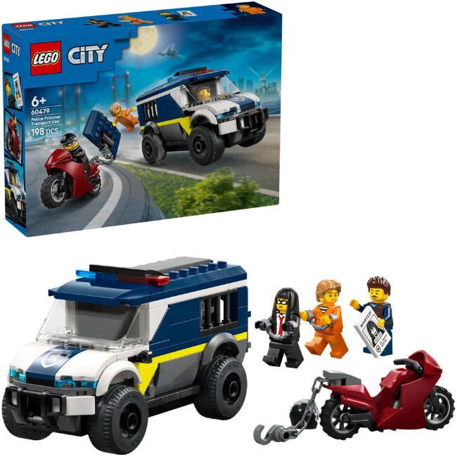 Игрушечный полицейский транспорт LEGO® City 60479 автомобиль для перевозки заключенных