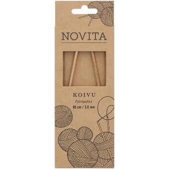 Круговые спицы Novita Pyöröpuikko берёзовые 80 см - 3 мм