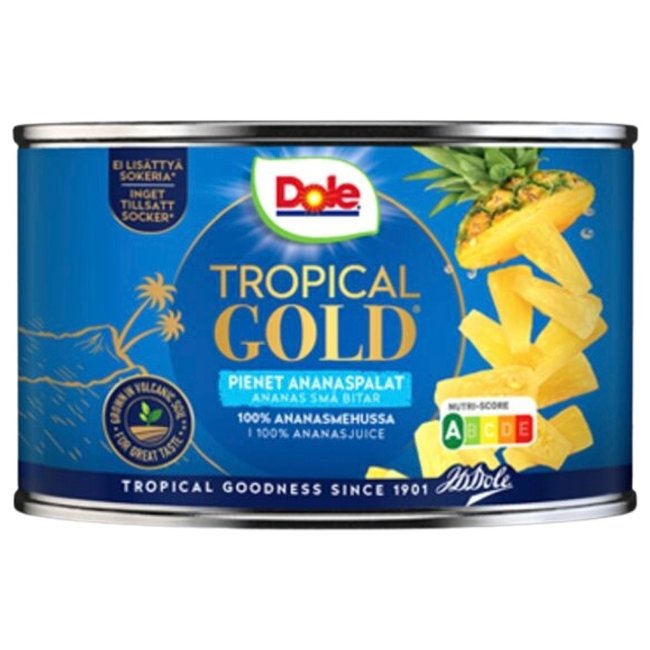 Ананас консервированный (кусочки) Dole Tropical Gold, 227/139 гр.