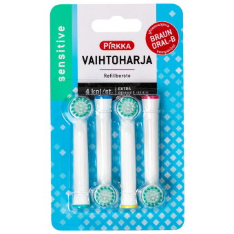 Сменные насадки для зубной щетки Pirkka Sensitive Braun Oral-B 4 шт Сменные насадки для зубной щетки Pirkka Sensitive Braun Oral-B 4 шт
