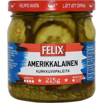 Огурцы американские Felix ломтиками 410/215 гр Огурцы американские Felix ломтиками 410/215 гр