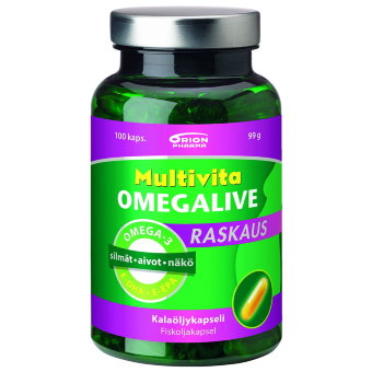 Рыбий жир для беременных и кормящих женщин Multivita Raskaus OMEGALIVE 100 капсул Рыбий жир для беременных и кормящих женщин Multivita Raskaus OMEGALIVE 100 капсул