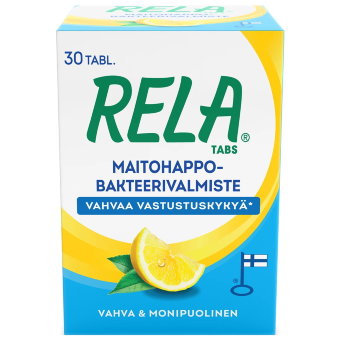Mолочно-кислые бактерии со вкусом лимона Rela Tabs (жевательные таблетки) 30 таблеток Rela Mолочно-кислые бактерии со вкусом лимона Rela Tabs (жевательные таблетки) 30 таблеток Rela