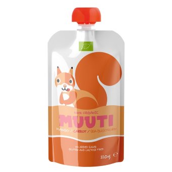 Органический смузи Muuti из манго, моркови и облепихи 110 гр с 6 мес