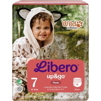 Подгузники-трусики Libero Up&Go размер 7, 24 шт, 16-26 кг