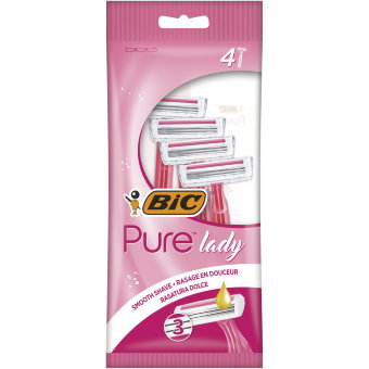 Бритвенные станки Pure BIC Lady Pink 4 шт Бритвенные станки Pure BIC Lady Pink 4 шт