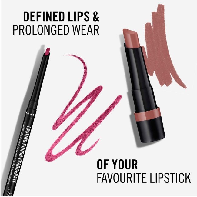 Автоматический карандаш для губ Rimmel Lasting Finish Exaggerate 1 г 105 Mauve Spell