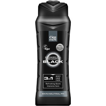 Гель для душа и шампунь Cien Men "Black" 400 мл Гель для душа и шампунь Cien Men "Black" 400 мл